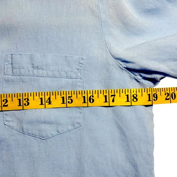 Talbots Womens Irish Linen Button Up Top Size MP Beach Preppy Casual Travel - Picture 3 of 6